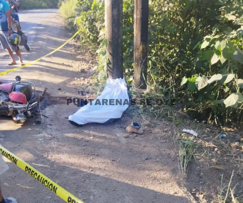 Motociclista fallecido en Cobano