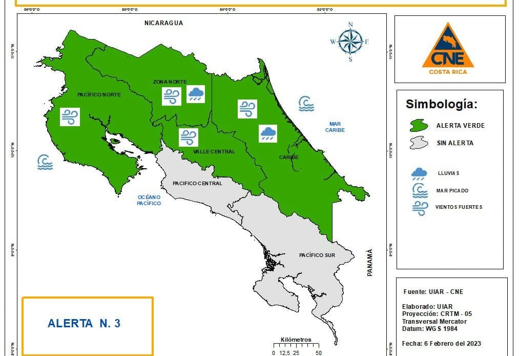 Comisión Nacional de Emergencias emite alerta verde para diferentes regiones 1 Alerta verde