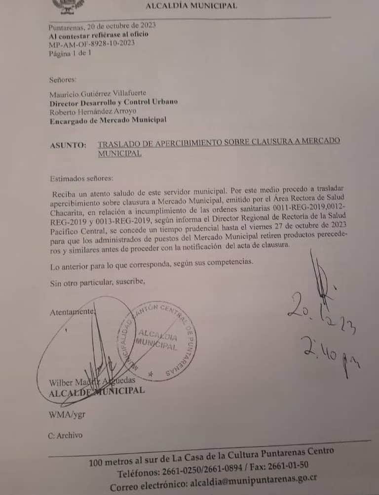 Orden Sanatoria del Ministerio de Salud 
