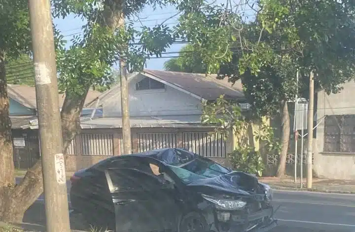 Así quedó el vehículo